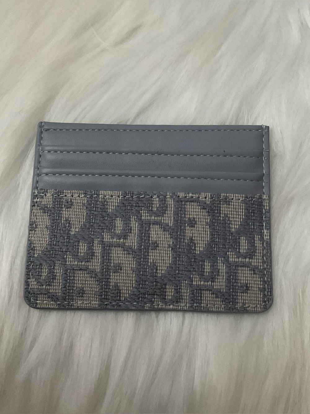Gray Card Case Holder